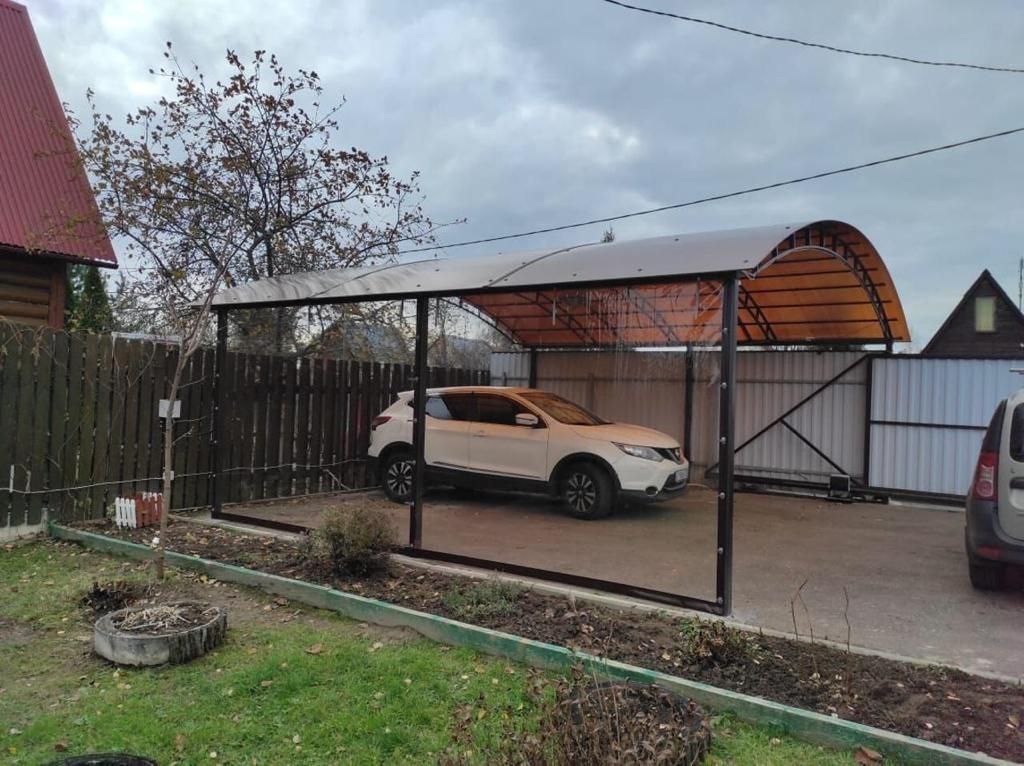 Прозрачные шторы ПВХ для навеса под автомобиль в Старой Торопе